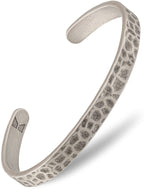 Oxidized Hammered Cuff Bracelet
