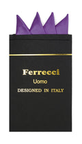 Pre-Folded Microfiber Purple Handkerchief Pocket Square