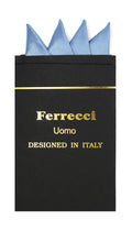 Pre-Folded Microfiber Sky Blue Handkerchief Pocket Square