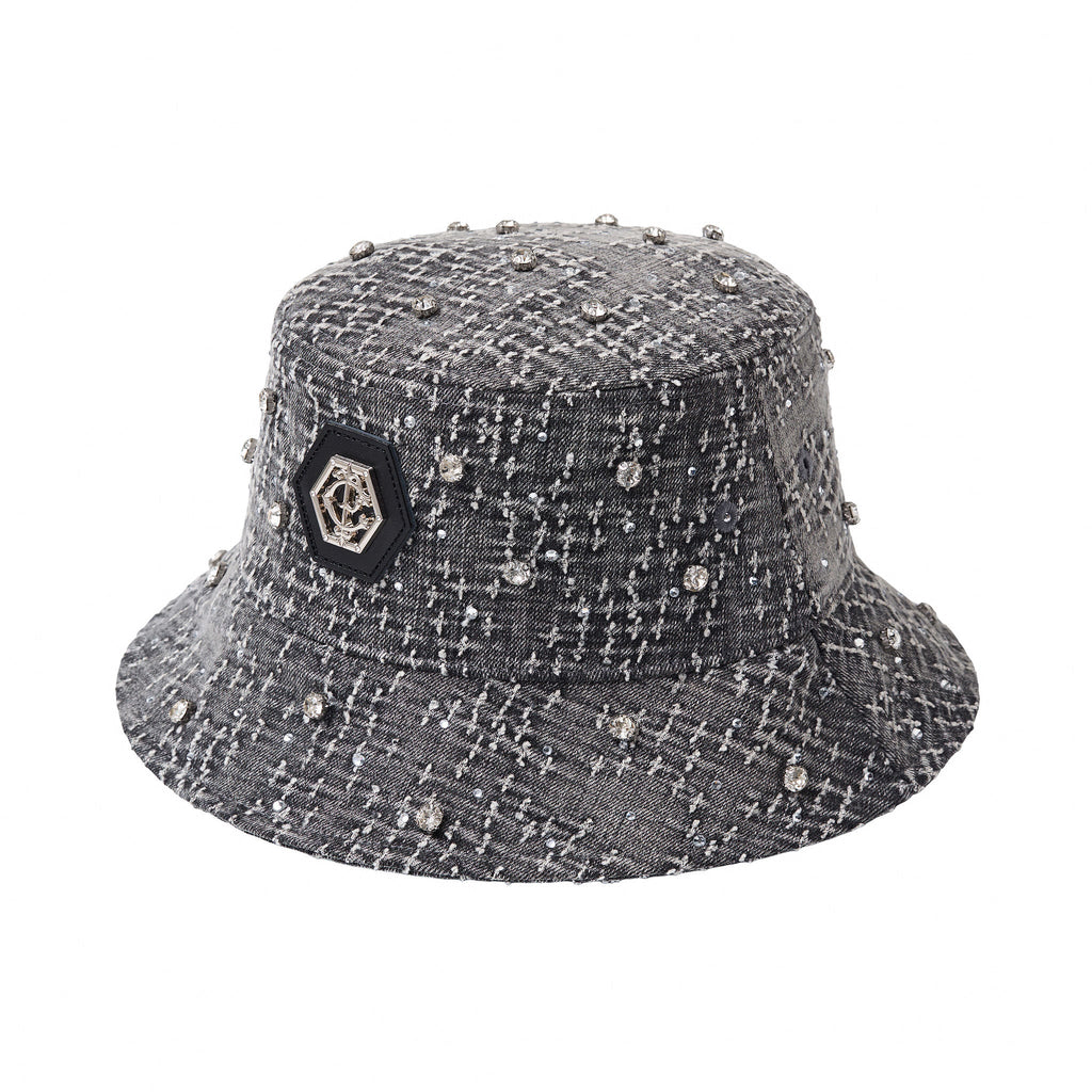 Century Penthouse Sanctum Cross Denim Hat - Grey