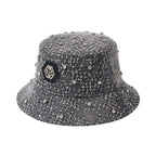 Century Penthouse Sanctum Cross Denim Hat - Grey