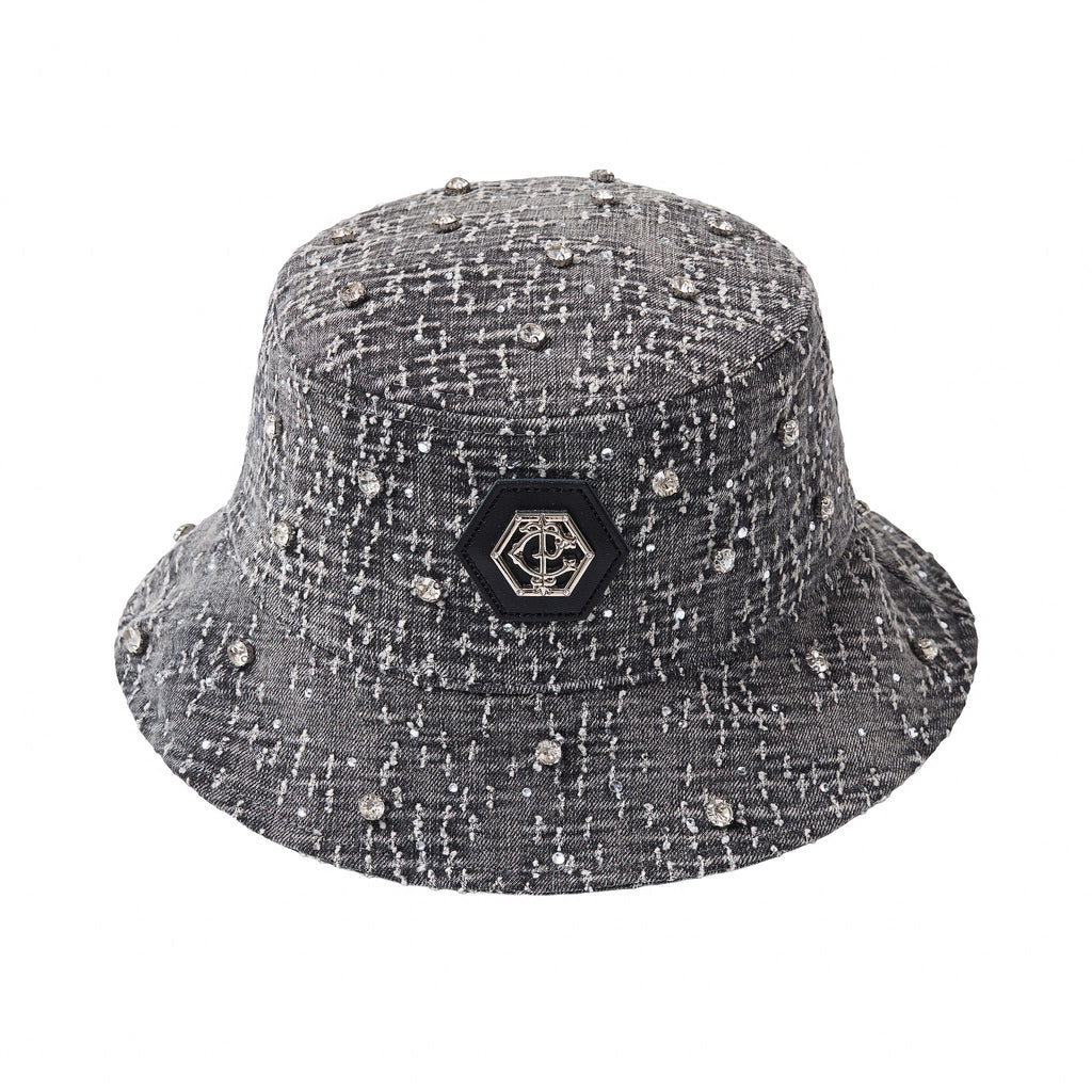 Century Penthouse Sanctum Cross Denim Hat - Grey