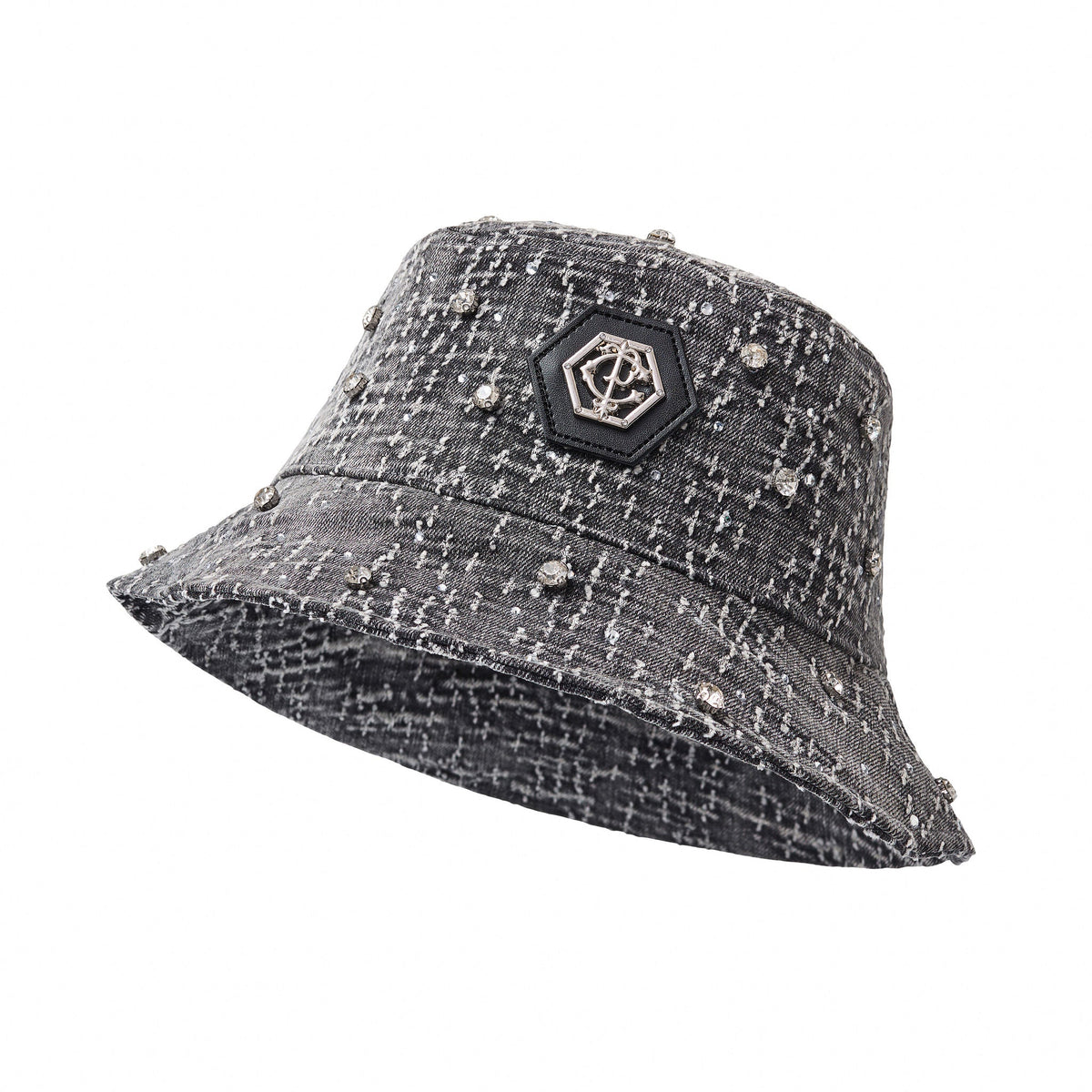 Century Penthouse Sanctum Cross Denim Hat - Grey