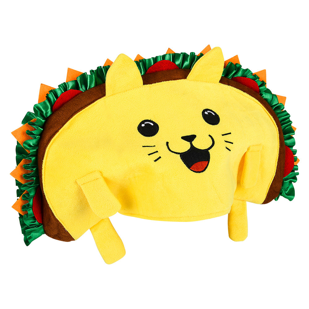 Plush Taco Cat Hat – Hilarious Party & Costume Accessory! 🌮🎉🐱