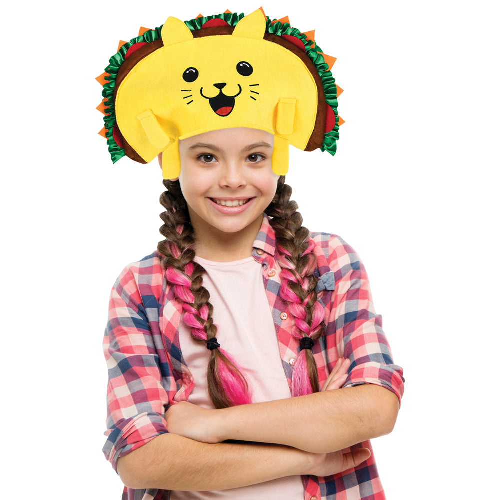 Plush Taco Cat Hat – Hilarious Party & Costume Accessory! 🌮🎉🐱