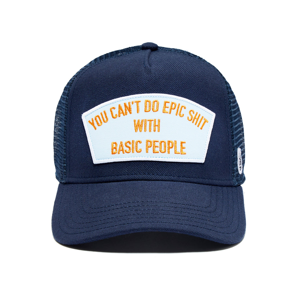Cult's Epic Shit Mesh Back Trucker Hat in Navy
