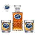 United States Naval Academy Goat Heritage Decanter with 2 Glasses