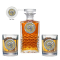 Georgia Tech Yellow Jackets Buzz Logo Heritage Decanter with 2 Glasses