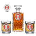 Illinois Fighting Illini Heritage Decanter with 2 Glasses