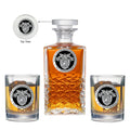 Army Black Knights Crest Heritage Decanter with 2 Glasses