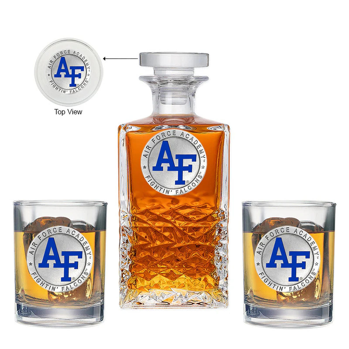 Air Force Falcons Heritage Decanter with 2 Glasses