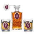 Arizona State Sun Devils Pitch Fork Logo Heritage Decanter with 2 Glasses