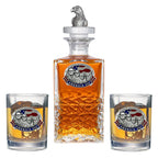 America's 250th Anniversary Mount Rushmore Heritage Decanter with 3D Top & 2 Glasses