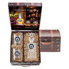 Auburn Tigers Heritage Decanter with 3D Top  and 2 Glasses with Chest Box