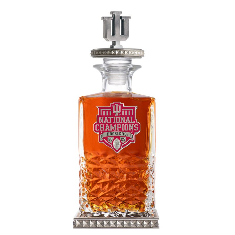 Indiana Hoosiers Football National Championship 2025 Heritage Decanter w/ 3D Top-Diamond Accents