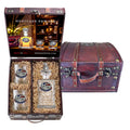 America's 250th Anniversary Mount Rushmore Heritage Decanter w/ Eagle Head 3D Top-Diamond Accents and 2 Glasses with Chest Box