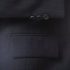 Womens Navy Pinstripe Business Casual Uniform Blazer