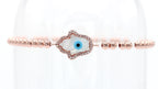 Hamsa Evil Eye Cuboc Zirconia Charm Bracelet Men Women