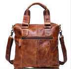 Crazy Horse Handbag Leather Shoulder Messenger Bag Unisex
