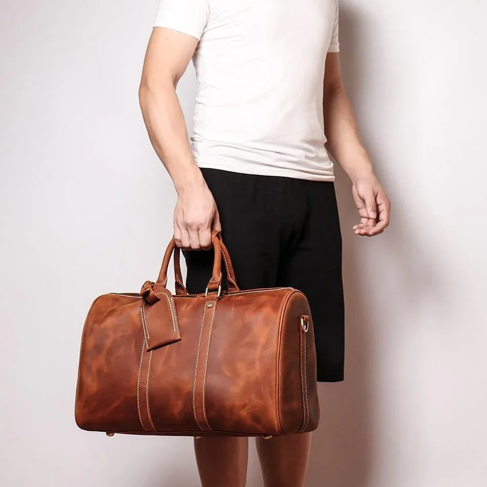 The Brandt Weekender | Small Leather Duffle Bag