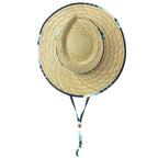 Tubular- Lifeguard Hat with Navy Striped Under Brim Print by Hang Ten