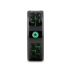 HADAR Black Ceramic Ring with Black and Green Carbon Fiber and Green Emerald Setting - 8mm