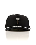 Thor's Hammer Black - Perforated Rope Hat