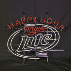 Happy Hours Miller Lite Beer Neon Sign Light