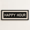 Framed Happy Hour Bus Scroll Sign