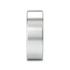 HARDY Polished Finish Flat Style Men’s Titanium Wedding Ring - 6mm & 8mm