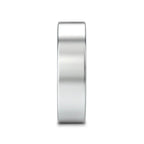 HARDY Polished Finish Flat Style Men’s Titanium Wedding Ring - 6mm & 8mm