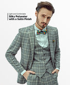 Vittorio Farina Men's Mardi Gras Satin Bow Tie & Pocket Square in Gift Box