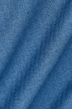 Long Sleeve Button Down Polo in Herringbone // Blue