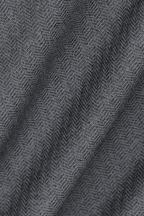 Long Sleeve Button Down Polo in Herringbone // Charcoal