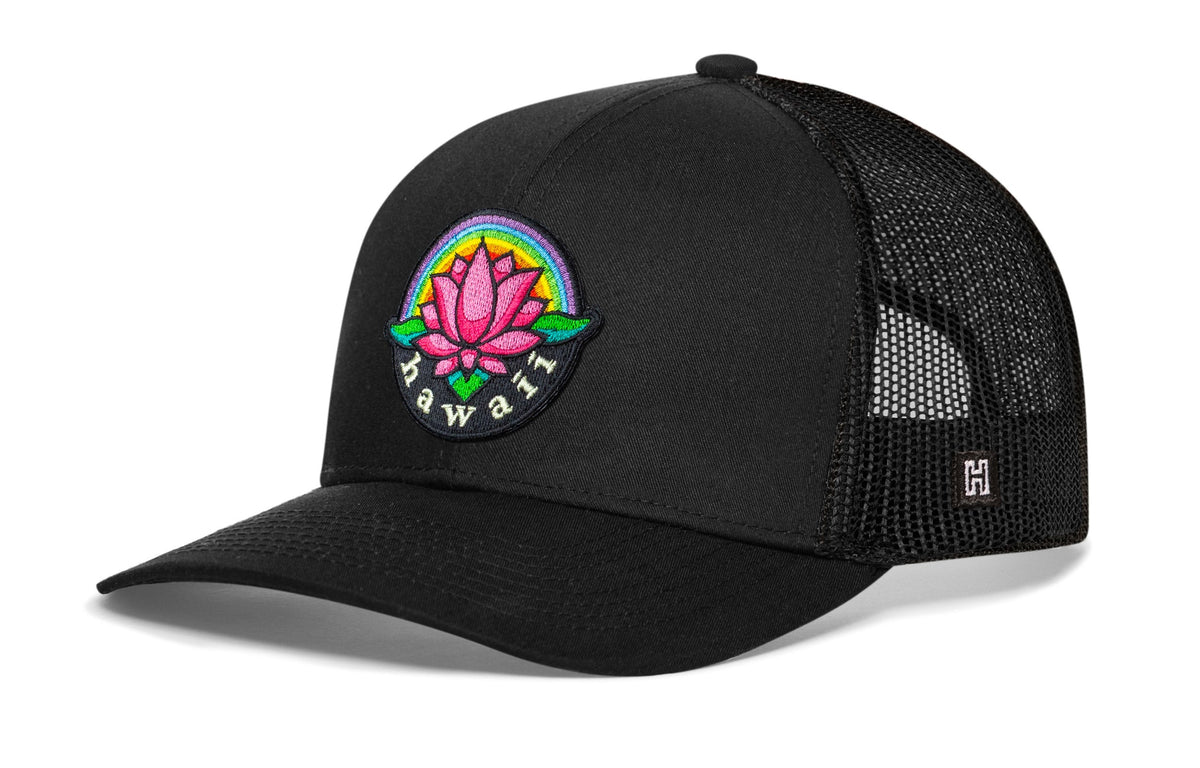 Hawaii Aloha Trucker Hat  |  Flower HI Snapback