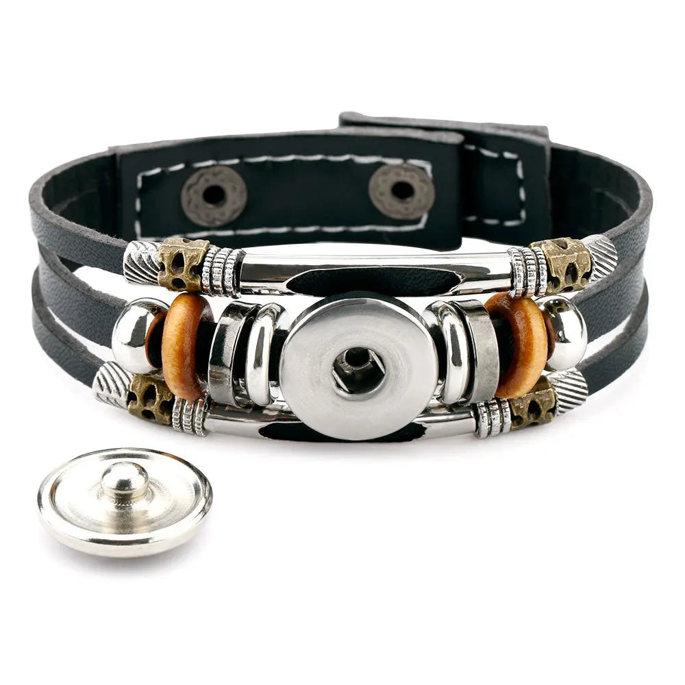 Leather Sports Team Logo Bracelet – Adjustable Fans Wristband Gift for Game Day & Holidays