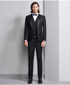 3 Piece Suit Jacket Coat Pants & Vest  Formal Slim Fit Men's