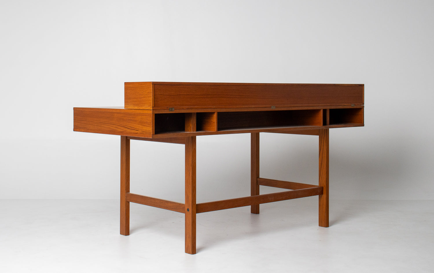 Peter Lovig Mid Century Danish Teak Flip Top Desk
