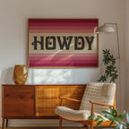 Howdy Art Print Poster Monochromatic Ombre Pink Print