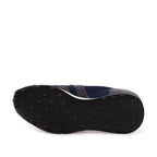 The Aslan Navy Knitted & Leather Men Sneaker