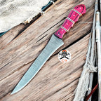 Damascus Fillet Knife – Redwood Elegance Mastercraft Fish Knife