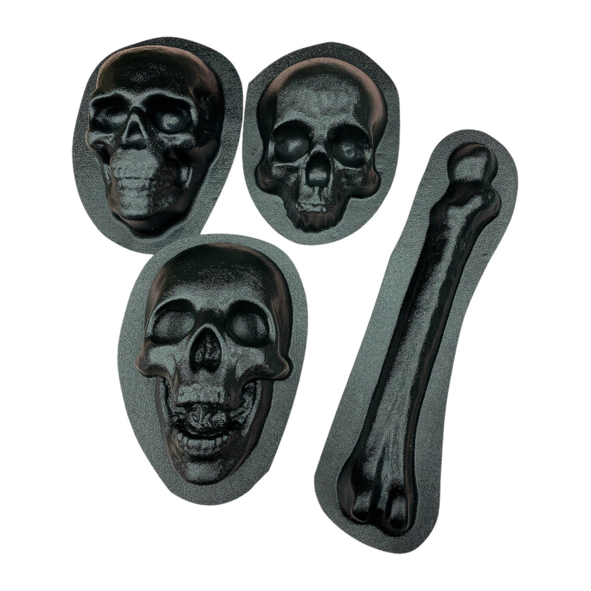 4 Piece Skull Mold Set