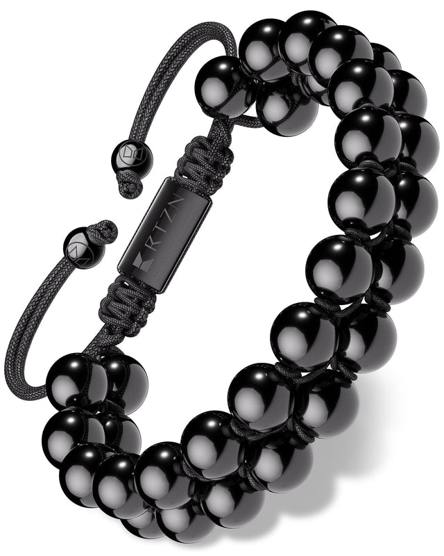 Black Obsidian Beaded Bracelet - Morroco