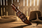 Handmade Hunting Knife Damascus Steel with Rosewood Handle & Leather Sheath