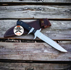 Handmade Finger Guard Loveless Knife with Micarta Handle- Full Tang build