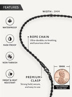 Black Rope Chain (3mm)