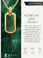 Jade Dog Tag Pendant Necklace