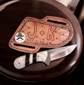 HANDMADE WORKING COWBOY KNIFE WITH BELT SHEATH