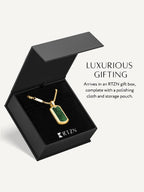 Jade Dog Tag Pendant Necklace