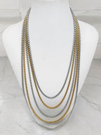 Liza 2 tones long layers necklace